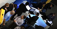 Exhibitors talking with SAP customers