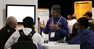 Discussing new technologies at the Technology Showcase